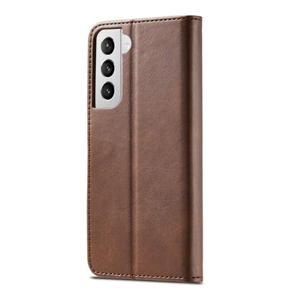 For Samsung Galaxy S21 5G LC.IMEEKE Calf Texture Horizontal Flip Leather Case with Holder & Card Slots & Wallet(Brown) - Galaxy S21 5G Cases by LC.IMEEKE | Online Shopping UK | buy2fix