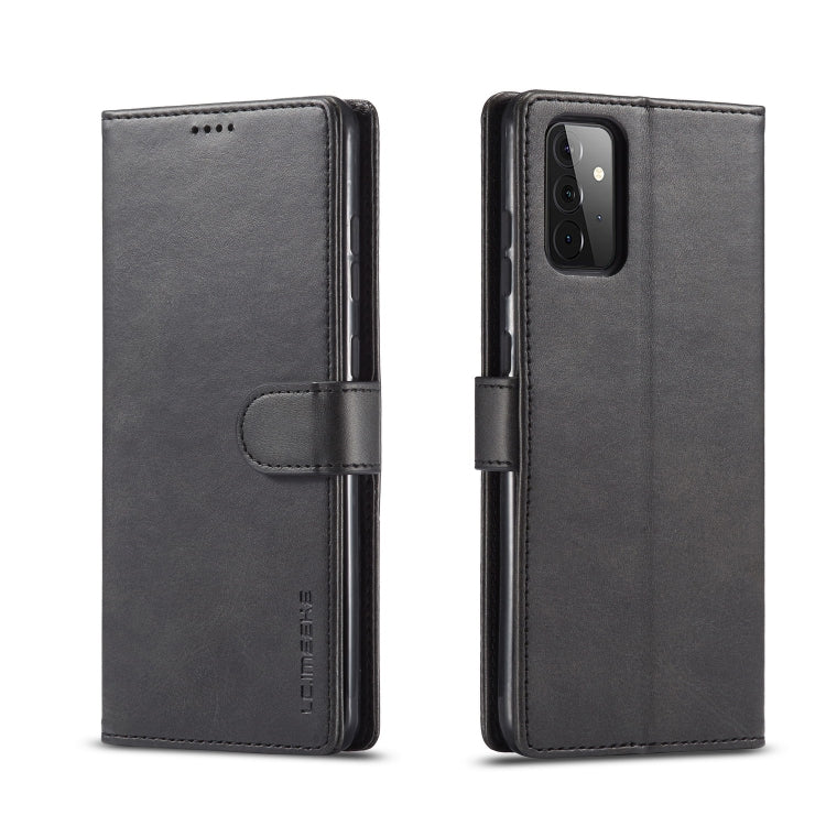 For Samsung Galaxy A72 5G / 4G LC.IMEEKE Calf Texture Horizontal Flip Leather Case with Holder & Card Slots & Wallet(Black) - Galaxy Phone Cases by LC.IMEEKE | Online Shopping UK | buy2fix