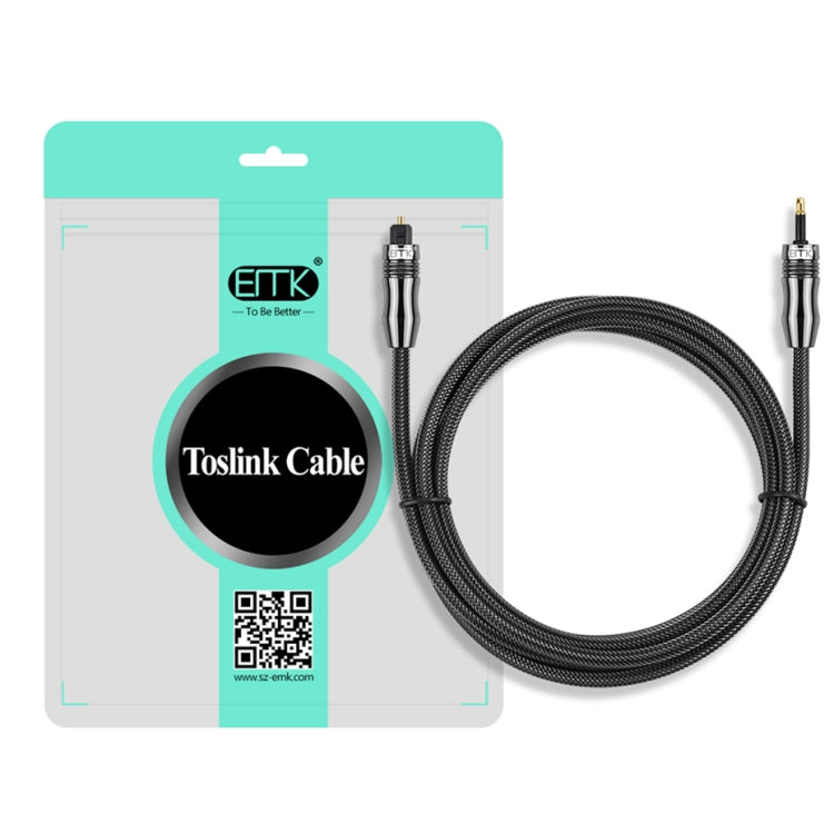 EMK OD6.0mm 3.5mm Digital Sound Toslink to Mini Toslink Digital Optical Audio Cable, Length:3m - Audio Optical Cables by EMK | Online Shopping UK | buy2fix