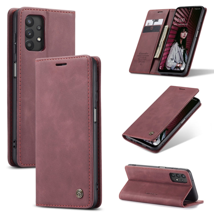 For Samsung Galaxy A32 5G CaseMe 013 Multifunctional Horizontal Flip Leather Case with Holder & Card Slot & Wallet(Wine Red) - Galaxy Phone Cases by CaseMe | Online Shopping UK | buy2fix