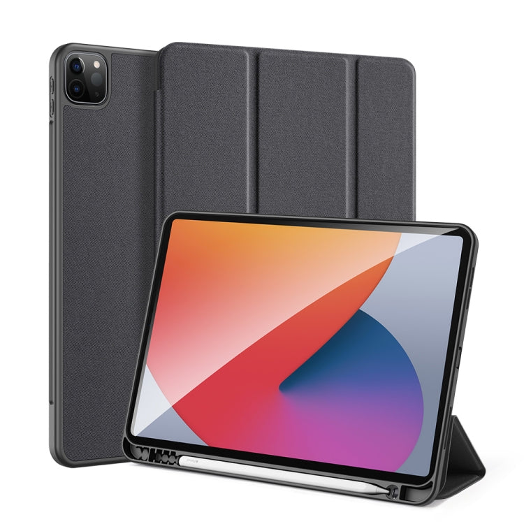 For iPad Pro 11 2022 / 2021 / 2020 DUX DUCIS Domo Series Horizontal Flip Magnetic TPU + PU Leather Tablet Case with Three-folding Holder & Pen Slot & Sleep / Wake-up Function(Black) - iPad Pro 11 (2022/2021) Cases by DUX DUCIS | Online Shopping UK | buy2fix