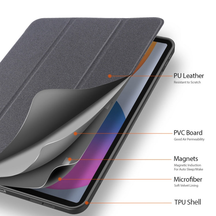 For iPad Pro 11 2022 / 2021 / 2020 DUX DUCIS Domo Series Horizontal Flip Magnetic TPU + PU Leather Tablet Case with Three-folding Holder & Pen Slot & Sleep / Wake-up Function(Black) - iPad Pro 11 (2022/2021) Cases by DUX DUCIS | Online Shopping UK | buy2fix