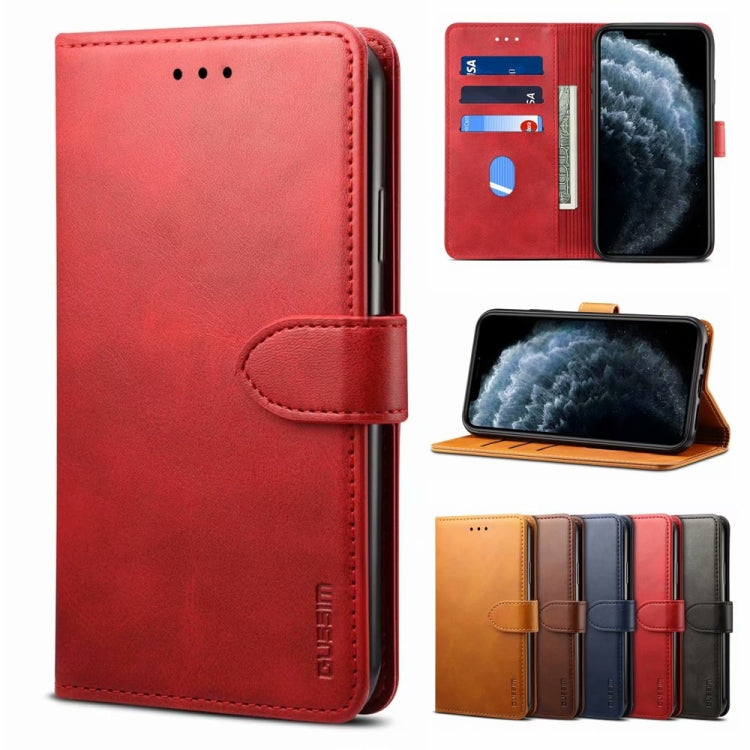 For Samsung Galaxy A32 5G GUSSIM Business Style Horizontal Flip Leather Case with Holder & Card Slots & Wallet(Red) - Galaxy Phone Cases by imak | Online Shopping UK | buy2fix