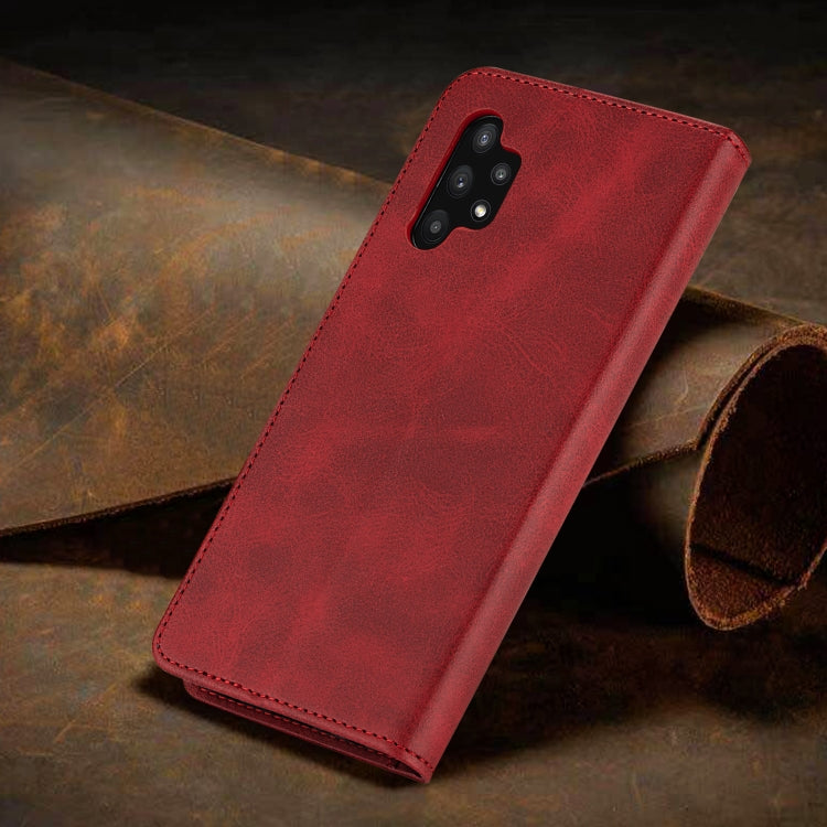 For Samsung Galaxy A32 5G GUSSIM Business Style Horizontal Flip Leather Case with Holder & Card Slots & Wallet(Red) - Galaxy Phone Cases by imak | Online Shopping UK | buy2fix