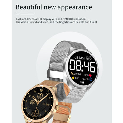 Q9L 1.28 inch IPS Color Screen IP67 Waterproof Smart Watch, Support Blood Pressure Monitoring / Heart Rate Monitoring / Sleep Monitoring(Gold) - Smart Wear by buy2fix | Online Shopping UK | buy2fix