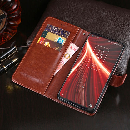 For TCL 10 5G UW idewei Crazy Horse Texture Horizontal Flip Leather Case with Holder & Card Slots & Wallet(Rose Red) - More Brand by idewei | Online Shopping UK | buy2fix