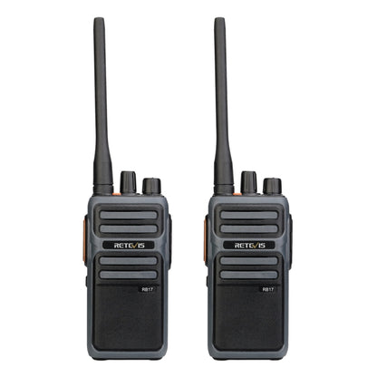 1 Pair RETEVIS RB17 462.5500-462.7250MHz 16CHS FRS License-free Two Way Radio Handheld Walkie Talkie, US Plug(Black) - Handheld Walkie Talkie by RETEVIS | Online Shopping UK | buy2fix