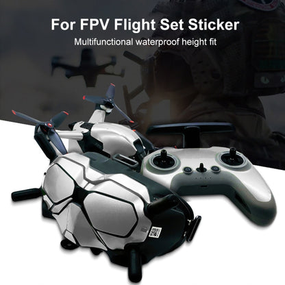 FPV-TZ-SF 4 in 1 Waterproof Anti-Scratch Decal Skin Wrap Stickers Personalized Film Kits for DJI FPV Drone & Goggles V2 & Remote Control & Rocker(Fluorescent Red) - DJI & GoPro Accessories by buy2fix | Online Shopping UK | buy2fix