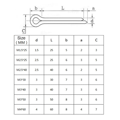 A5496 340 PCS Car U-shape 304 Stainless Steel Cotter Pin Clip Key Fastner Fitting Assortment Kit - In Car by buy2fix | Online Shopping UK | buy2fix