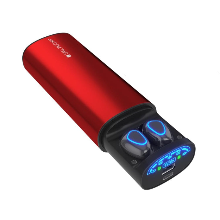 JAKCOM TWS2 Bluetooth 5.0 2 In 1 True Wireless Bluetooth Earphone Power Bank(Red) - TWS Earphone by JAKCOM | Online Shopping UK | buy2fix