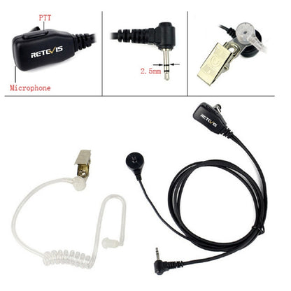 RETEVIS T-001 1 Pin PTT Noise Reduction Covert Air Acoustic Tube Inera Earphone Microphone for Motorola Walkie-Talkie T6200C/T5800/7200/5720 - Microphones & Headsets by RETEVIS | Online Shopping UK | buy2fix