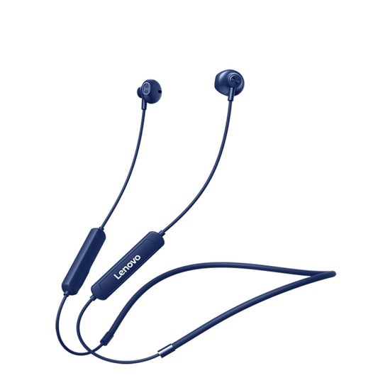 Original Lenovo SH1 Intelligent Noise Reduction Neck-mounted Magnetic Wire-controlled Bluetooth Earphone, Support Call(Navy Blue) - Neck-mounted Earphone by Lenovo | Online Shopping UK | buy2fix