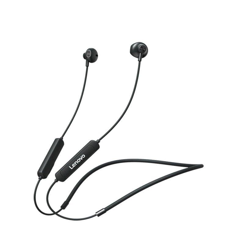 Original Lenovo SH1 Intelligent Noise Reduction Neck-mounted Magnetic Wire-controlled Bluetooth Earphone, Support Call(Black) - Neck-mounted Earphone by Lenovo | Online Shopping UK | buy2fix