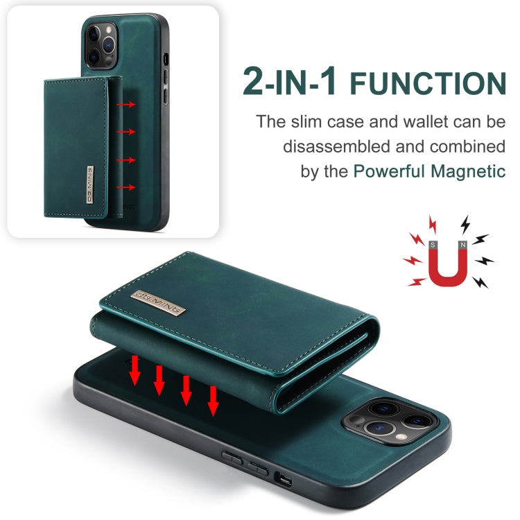 For iPhone 12 / 12 Pro DG.MING M1 Series 3-Fold Multi Card Wallet + Magnetic Back Cover Shockproof Case with Holder Function(Green) - iPhone 12 / 12 Pro Cases by DG.MING | Online Shopping UK | buy2fix