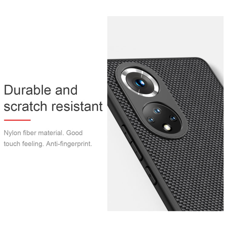 For Honor 50 Pro NILLKIN 3D Textured Nylon Fiber TPU Case(Black) - Honor Cases by NILLKIN | Online Shopping UK | buy2fix