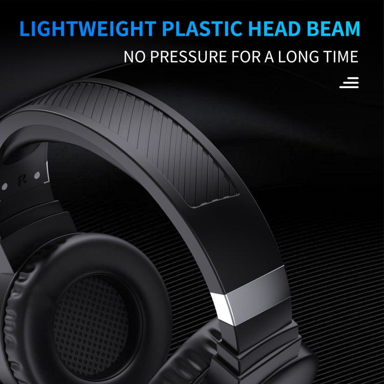 HXSJ F16 3.5mm + USB Port RGB Light Stereo Gaming Headset with Microphone(Black) - Multimedia Headset by HXSJ | Online Shopping UK | buy2fix