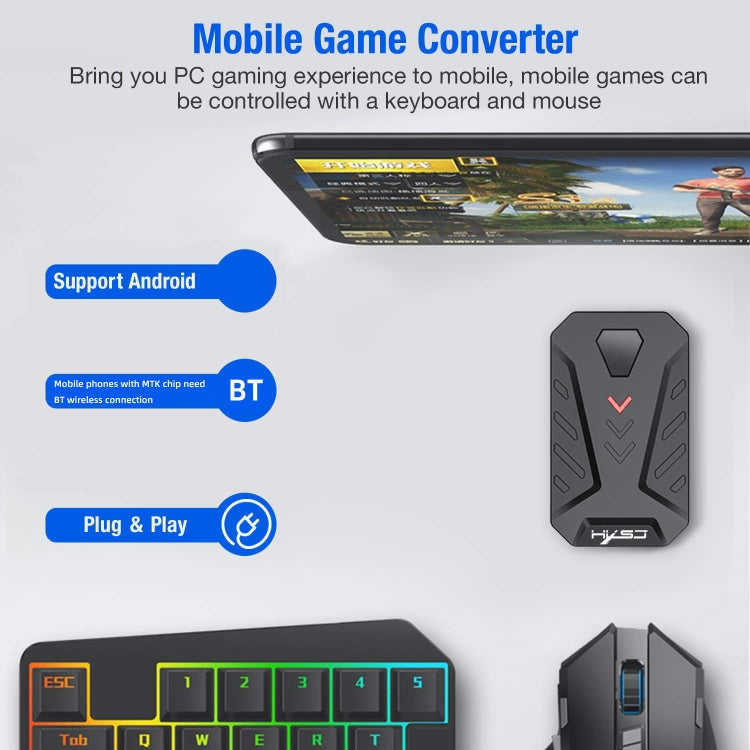 HXSJ P8+V100+A883 Keyboard Mouse Converter + One-handed Keyboard + Programming Gaming Mouse Set -  by HXSJ | Online Shopping UK | buy2fix