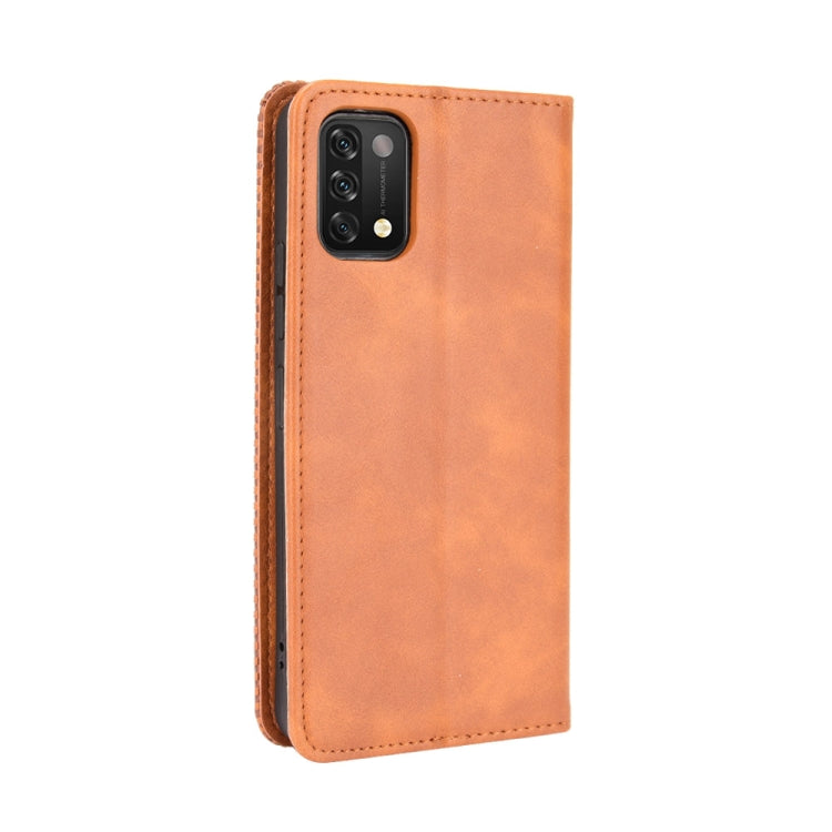 For Umidigi A11 Magnetic Buckle Retro Crazy Horse Texture Horizontal Flip Leather Case with Holder & Card Slots & Photo Frame(Brown) - More Brand by buy2fix | Online Shopping UK | buy2fix