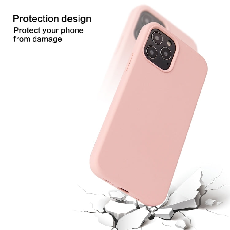 For iPhone 13 mini Solid Color Liquid Silicone Shockproof Protective Case (Sand Pink) - iPhone 13 mini Cases by buy2fix | Online Shopping UK | buy2fix