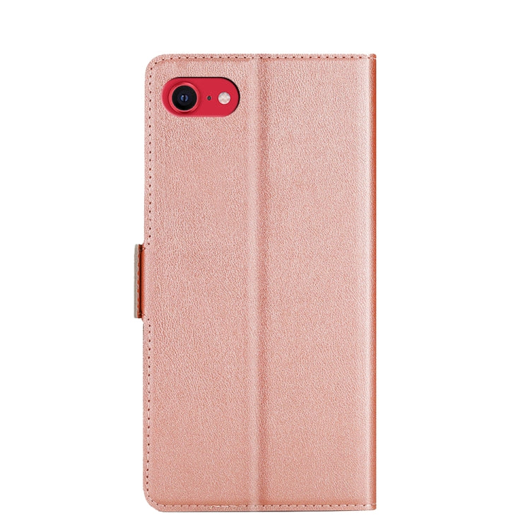 For iPhone SE 2022 / SE 2020 / 8 / 7 Ultra-thin Voltage Side Buckle PU + TPU Horizontal Flip Leather Case with Holder & Card Slot(Rose Gold) - iPhone SE 2022 / 2020 / 8 / 7 Cases by buy2fix | Online Shopping UK | buy2fix