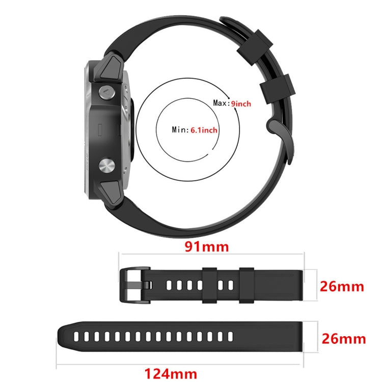 For Garmin Fenix 6 22mm Smart Watch Quick Release Silicon Watch Band(Wine Red) - Watch Bands by buy2fix | Online Shopping UK | buy2fix