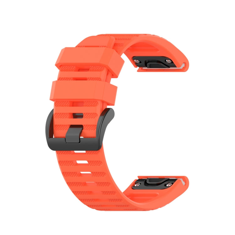 For Garmin Fenix 6 22mm Smart Watch Quick Release Silicon Watch Band(Coral Red) - Watch Bands by buy2fix | Online Shopping UK | buy2fix