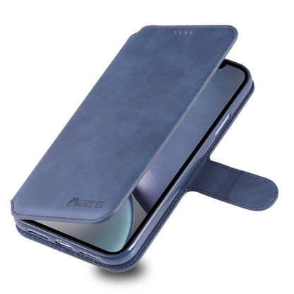 For iPhone XR AZNS Calf Texture Magnetic Horizontal Flip PU Leather Case with Holder & Card Slots & Photo Frame(Blue) - More iPhone Cases by AZNS | Online Shopping UK | buy2fix