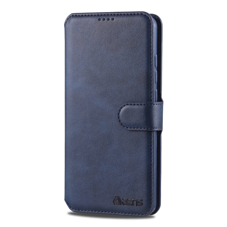 For  Galaxy A20e  AZNS Calf Texture Magnetic Horizontal Flip PU Leather Case with Holder & Card Slots & Photo Frame(Blue) - Galaxy Phone Cases by AZNS | Online Shopping UK | buy2fix