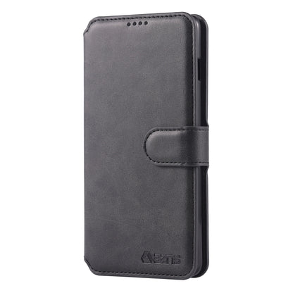 For Galaxy S10e AZNS Calf Texture Magnetic Horizontal Flip PU Leather Case with Holder & Card Slots & Photo Frame(Black) - Galaxy Phone Cases by AZNS | Online Shopping UK | buy2fix
