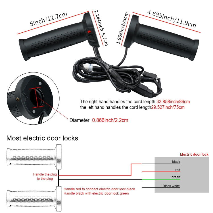 WUPP CS-1324A1 ATV Intelligent Electric Heating Hand Cover Heated Grip with Five Gear Temperature Control & Indicator Light - In Car by WUPP | Online Shopping UK | buy2fix