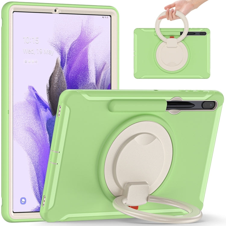 For Samsung Galaxy Tab S8+ / Tab S8 Plus /  Tab S7 FE / Tab S7+/S7 FE 12.4 inch T970 Shockproof TPU + PC Protective Case with 360 Degree Rotation Foldable Handle Grip Holder & Pen Slot(Matcha Green) - Galaxy Tab S8+ Cases by buy2fix | Online Shopping UK | buy2fix