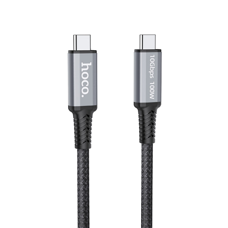 hoco US01 USB3.1 GEN2 10Gbps 100W Super-speed HD Transmission Charging Data Cable, Length:1.2m(Black) - Video & Audio Cable by hoco | Online Shopping UK | buy2fix