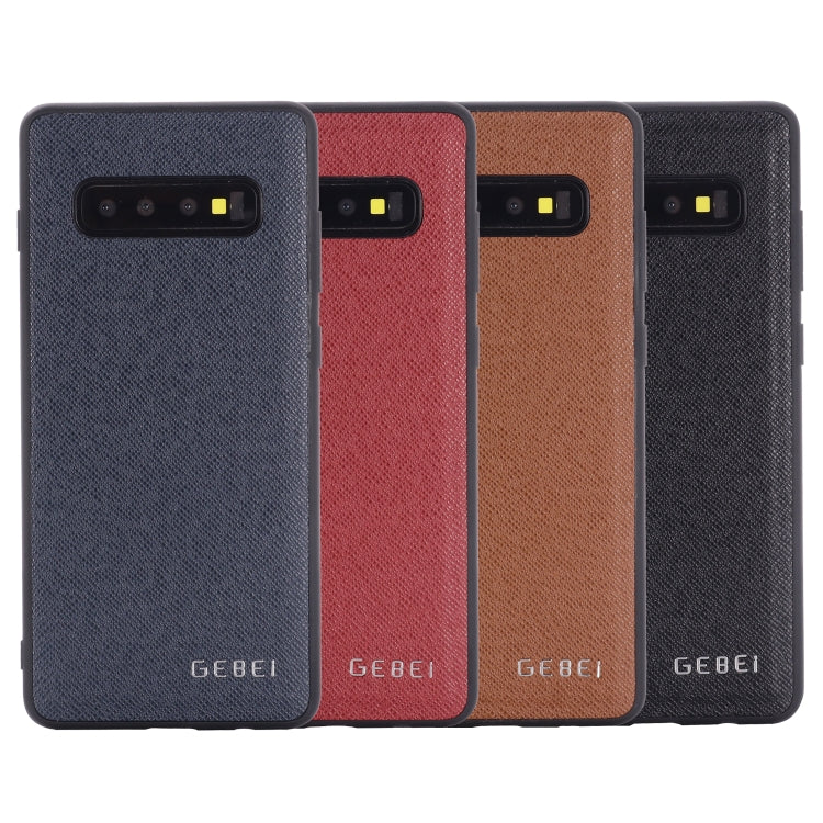 For Galaxy S10 GEBEI Full-coverage Shockproof Leather Protective Case(Black) - Galaxy Phone Cases by GEBEI | Online Shopping UK | buy2fix