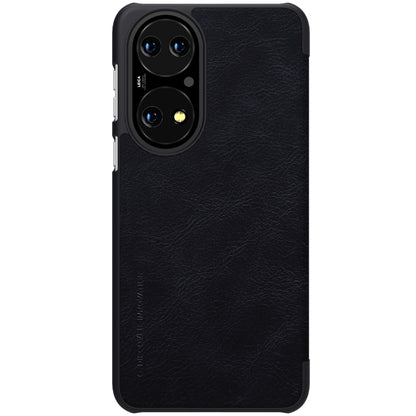 For Huawei P50 NILLKIN QIN Series Crazy Horse Texture Horizontal Flip Leather Case with Card Slot(Black) - Huawei Cases by NILLKIN | Online Shopping UK | buy2fix