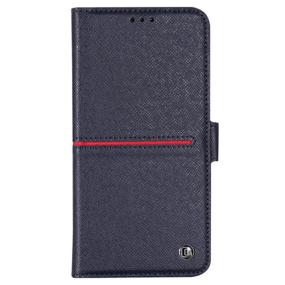 For iPhone XS / X GEBEI Top-grain Leather Horizontal Flip Protective Case with Holder & Card Slots & Wallet & Photo Frame(Blue) - More iPhone Cases by GEBEI | Online Shopping UK | buy2fix