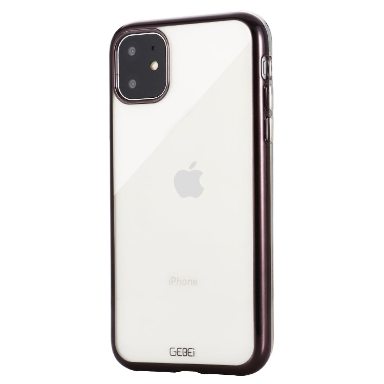 For iPhone 11 Pro GEBEI Plating TPU Shockproof Protective Case(Black) - iPhone 11 Pro Cases by GEBEI | Online Shopping UK | buy2fix