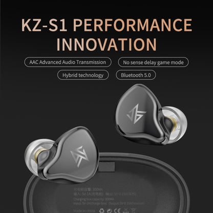 KZ S1 1DD+1BA Hybrid Technology Wireless Bluetooth 5.0 Stereo In-ear Sports Earphone with Microphone(Grey) - Bluetooth Earphone by KZ | Online Shopping UK | buy2fix