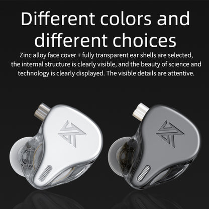KZ DQ6 3-unit Dynamic HiFi In-Ear Wired Earphone No Mic(Grey) - In Ear Wired Earphone by KZ | Online Shopping UK | buy2fix