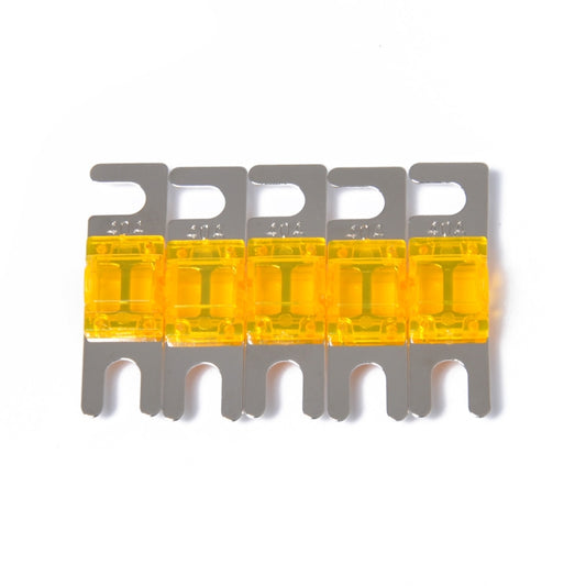 A0302 Dark Orange 5 PCS Car Audio AFS Mini ANL 30A Fuse Nicked Plated - In Car by buy2fix | Online Shopping UK | buy2fix