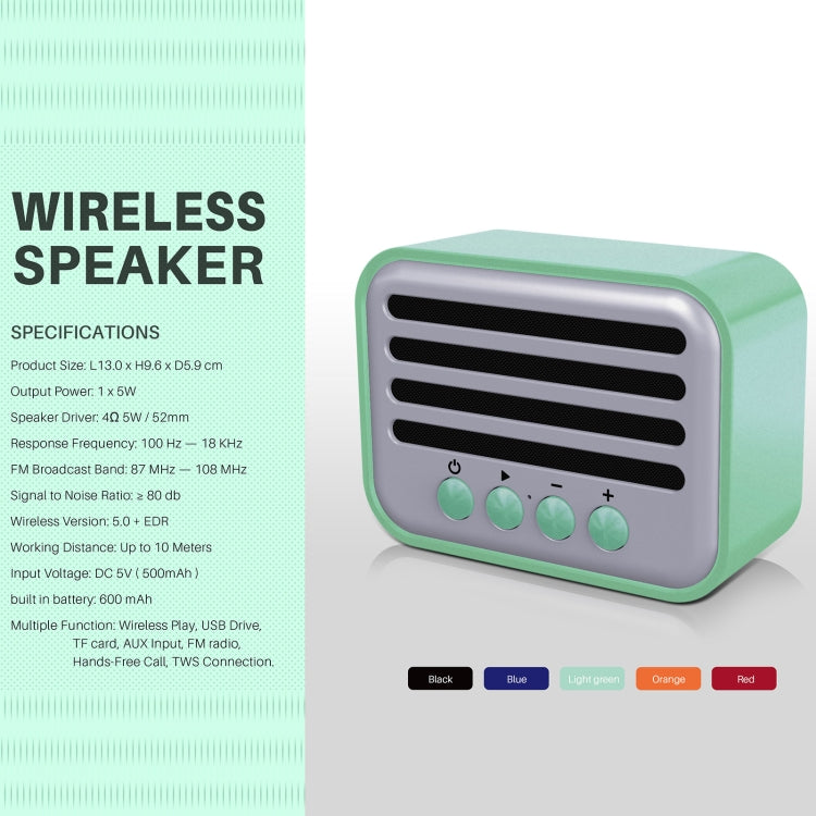 New Rixing NR-102 Mini TWS Bluetooth Speaker(Blue) - Mini Speaker by New Rixing | Online Shopping UK | buy2fix