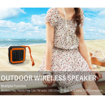 New Rixing NR-103 Mini TWS Bluetooth Speaker with Lanyard(Orange) - Mini Speaker by New Rixing | Online Shopping UK | buy2fix