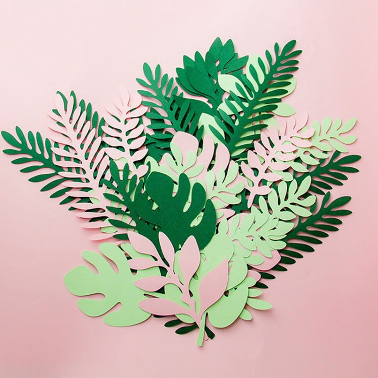 10 in 1 Creative Paper Cutting Shooting Props Tree Leaves Papercut Jewelry Cosmetics Background Photo Photography Props(Light Green) - Camera Accessories by buy2fix | Online Shopping UK | buy2fix