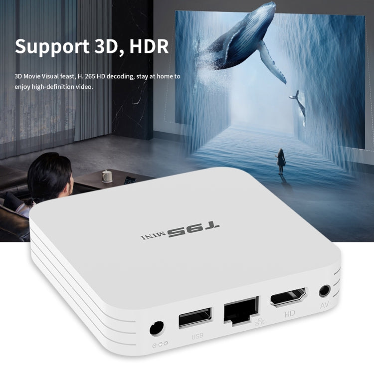 T95MINI 4K HD Network TV Set Top Box, Android 10.0, Allwinner H313 Quad Core 64-bit Cortex-A53, 1GB + 8GB, Support 2.4G WiFi, HDMI, AV, LAN, USB 2.0, UK Plug - Consumer Electronics by buy2fix | Online Shopping UK | buy2fix