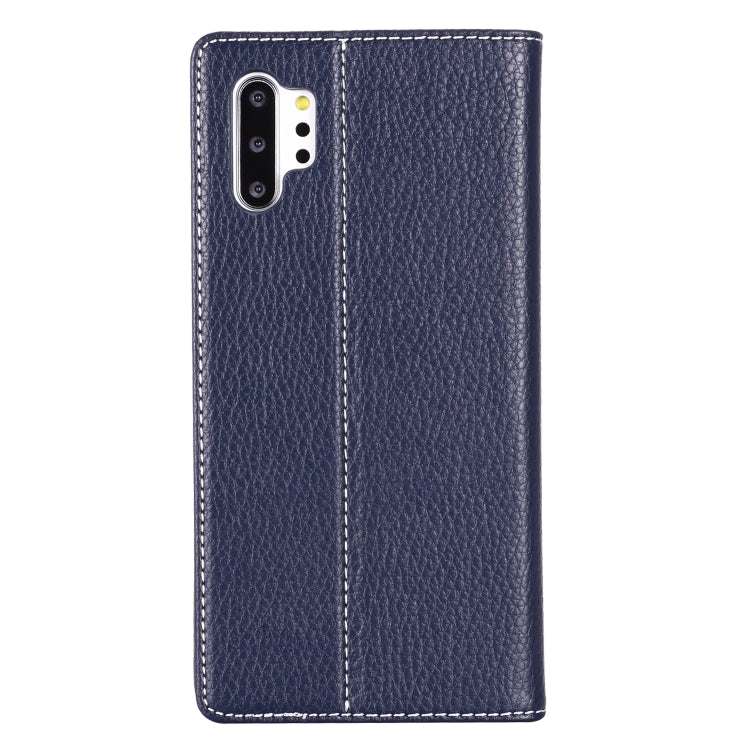 For Galaxy Note 10+ GEBEI PU+TPU Horizontal Flip Protective Case with Holder & Card Slots(Blue) - Galaxy Phone Cases by GEBEI | Online Shopping UK | buy2fix