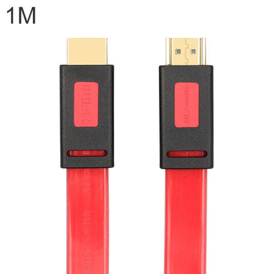 ULT-unite 4K Ultra HD Gold-plated HDMI to HDMI Flat Cable, Cable Length:1m(Transparent Red) - Cable by ult-unite | Online Shopping UK | buy2fix