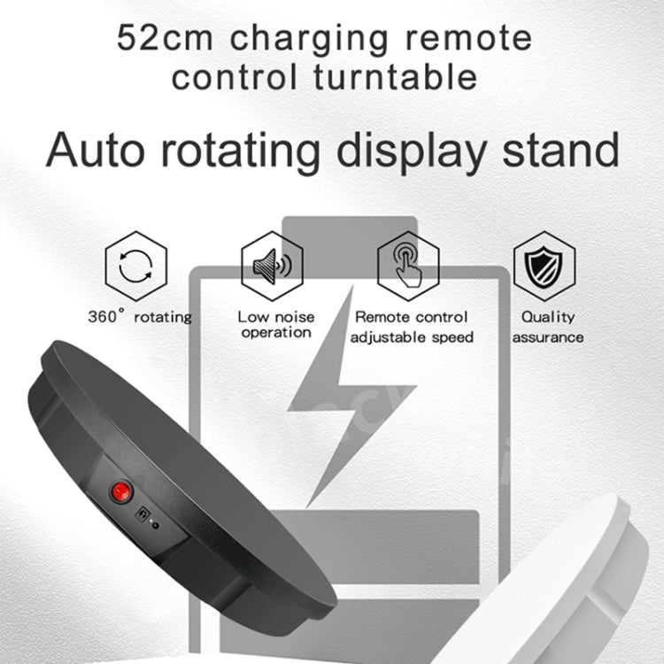 52cm Remote Control Electric Rotating Turntable Display Stand Video Shooting Props Turntable, Charging Power, Power Plug:AU Plug(White) - Camera Accessories by buy2fix | Online Shopping UK | buy2fix