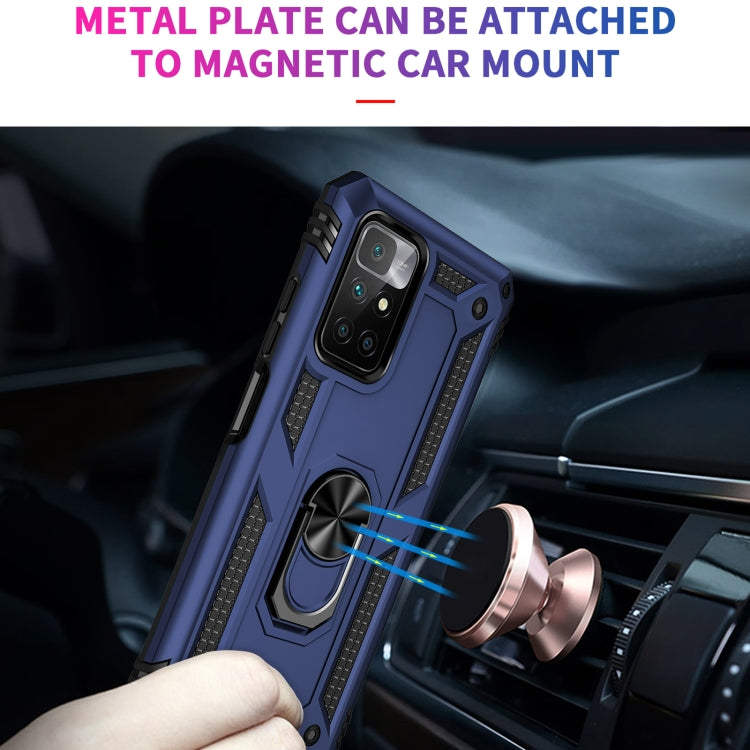 For Xiaomi Redmi 10 Shockproof TPU + PC Phone Case with 360 Degree Rotating Holder(Blue) - Xiaomi Cases by buy2fix | Online Shopping UK | buy2fix