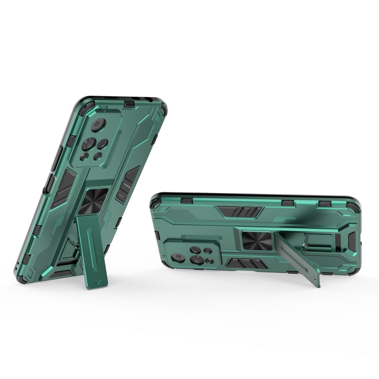 For Xiaomi Redmi Note 11 Pro Supersonic PC + TPU Shock-proof Phone Case with Holder(Green) - Xiaomi Accessories by buy2fix | Online Shopping UK | buy2fix