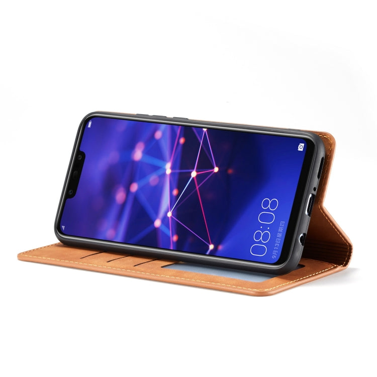 For Huawei Mate 20 Lite Forwenw Dream Series Oil Edge Strong Magnetism Horizontal Flip Leather Case with Holder & Card Slots & Wallet & Photo Frame(Brown) - Huawei Cases by Forwenw | Online Shopping UK | buy2fix