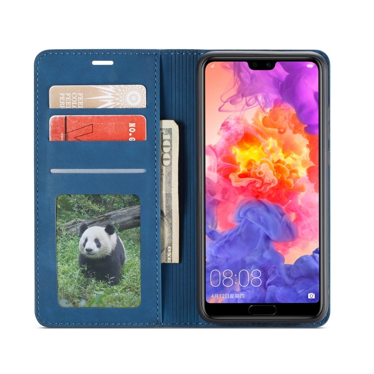 For Huawei P20 Pro Forwenw Dream Series Oil Edge Strong Magnetism Horizontal Flip Leather Case with Holder & Card Slots & Wallet & Photo Frame(Blue) - Huawei Cases by Forwenw | Online Shopping UK | buy2fix